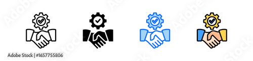 Deal Closing Icon Set Multiple Style Collection