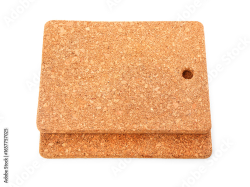 Cork table coasters isolate...