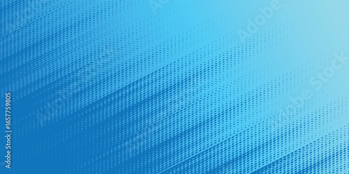 Abstract Blue Background with Halftone Gradient Effect and Smooth Texture