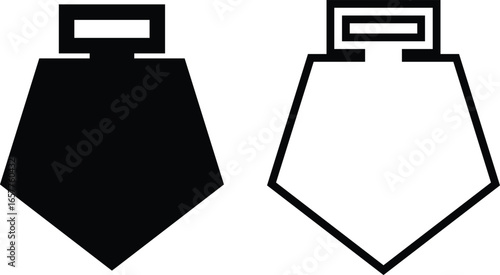 Award medal icons set in flat, outline styles, Monochrome honor badge, Achievement symbol, Trophy emblem, Military decoration, Sport reward, Success recognition illustration on transparent background.