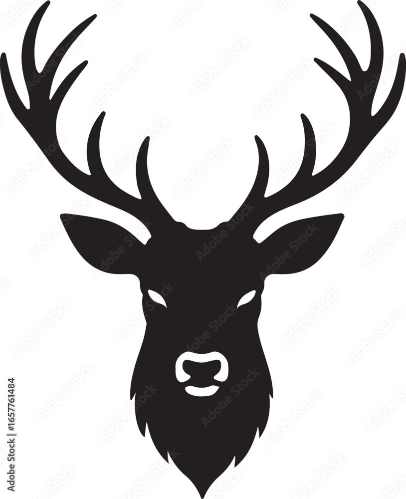 Naklejka premium deer head silhouette