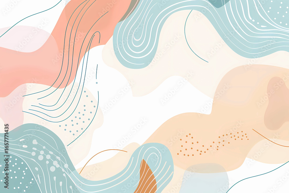 Fototapeta premium Abstract Flat Background with Shapes. Illustration