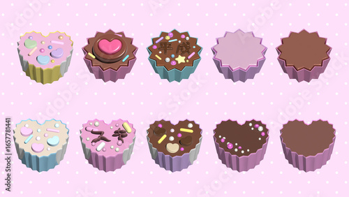 ぷっくり３Dな平成女児チョコセット⭐︎