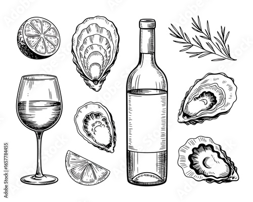 Oysters wine and lemon a classic pairing illustrated