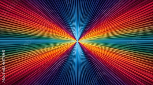 Radial burst of vibrant colors