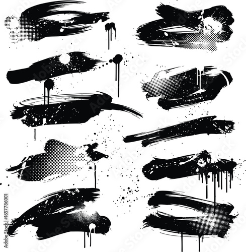 Vector illustration of hand drawn arrows abstract illustrations and waves set with transport and vehicle icons