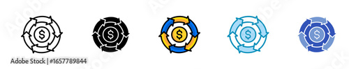 Circular Economy  Icon Set Multiple Style Collection
