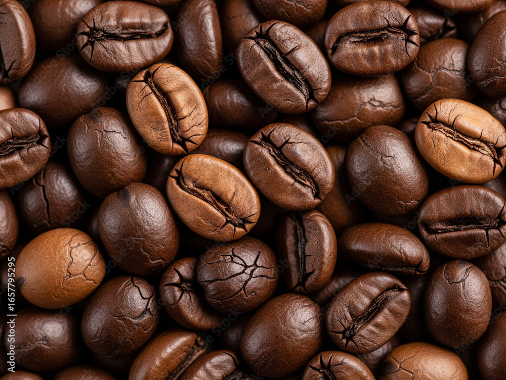 Fototapeta premium Dark brown coffee color reflects strong and bold flavor.