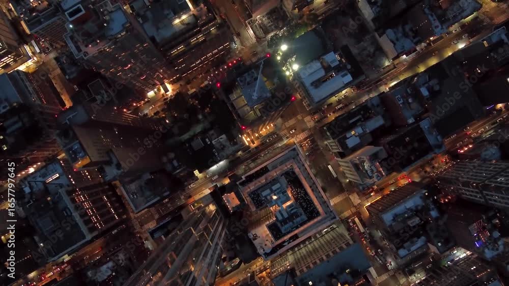 New York skyscrapers aerial cinematic landscape New York skyscrapers aerial cinematic landscape