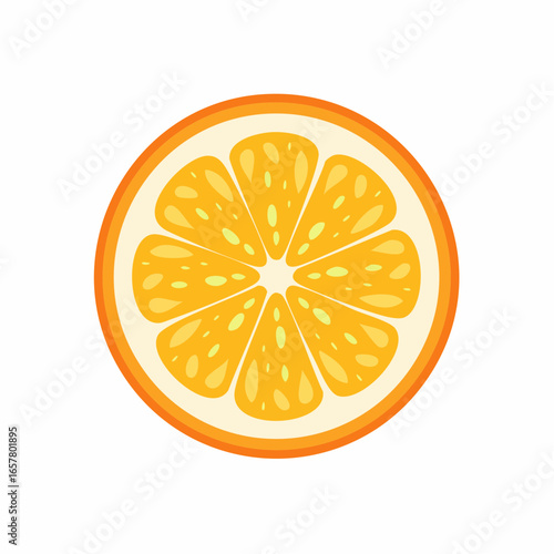 A vibrant and juicy slice of orange, perfect for a healthy and refreshing treat.