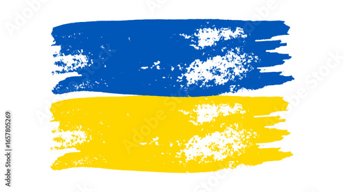 Ukrainian national flag in grunge style