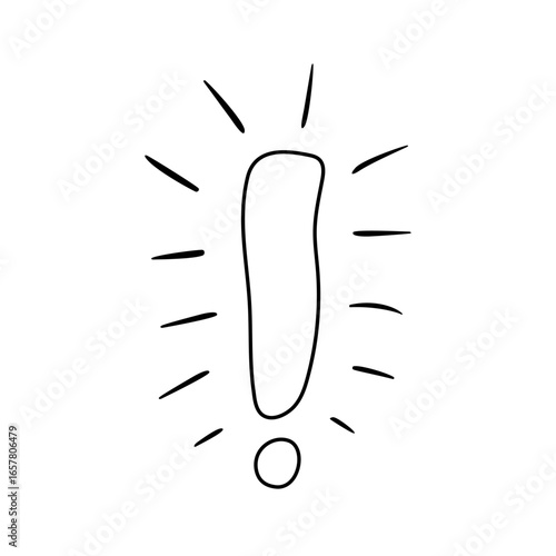 Question mark doodle hand drawn punctuation doubt sign flat element. Warning attention hesitation sign. Query FAQ concept, finding answer. Isolated. Vector illustration