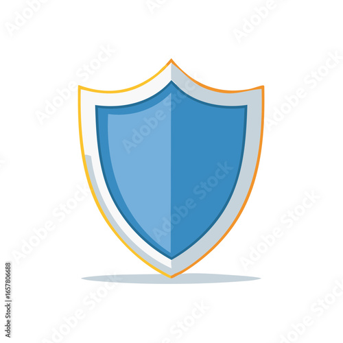 Stylized blue shield with gold trim, vector illustration for security, protection and safe design Free Download Stylized blue shield with gold trim, vector illustration for security, protection and safe design - GFXLoad