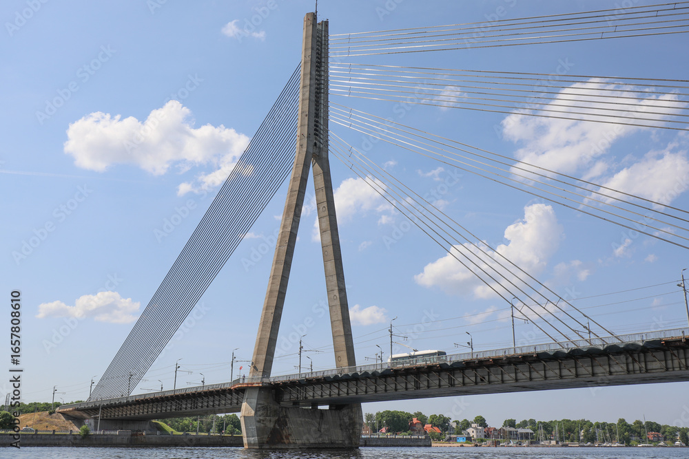 Obraz premium Schrägseilbrücke
