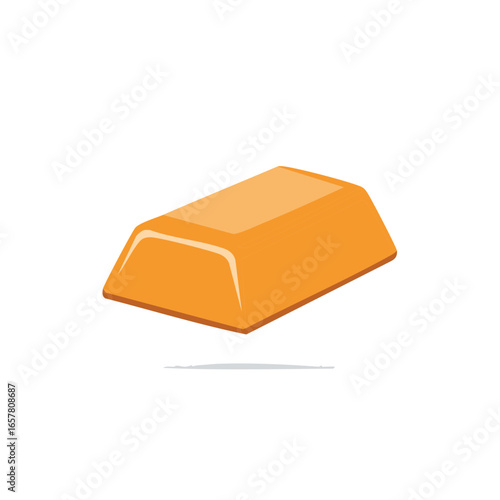 Shiny gold bullion ingot bar for wealth and riches concepts