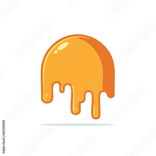 Cartoon Honey Drip Illustration Viscous Liquid Sweetener Golden Syrup Topping