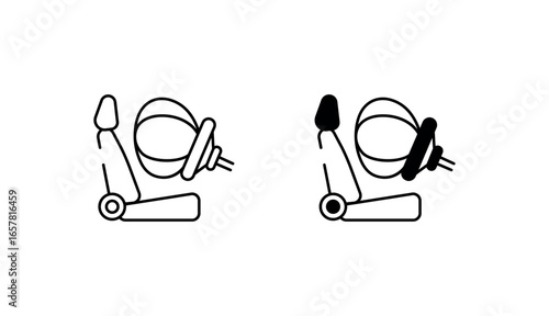 Air bag icon design with white background stock illustration