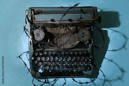 Vintage typewriter with bar...
