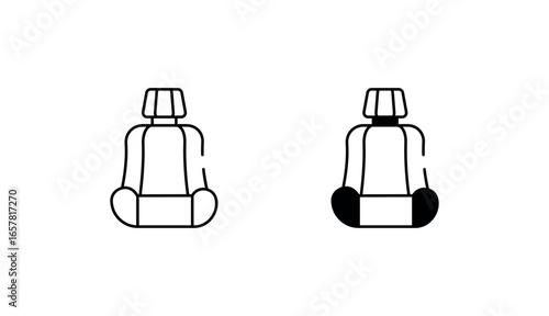 Car Seat icon design with white background stock illustration