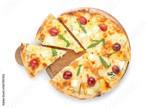 Wooden board with delicious...