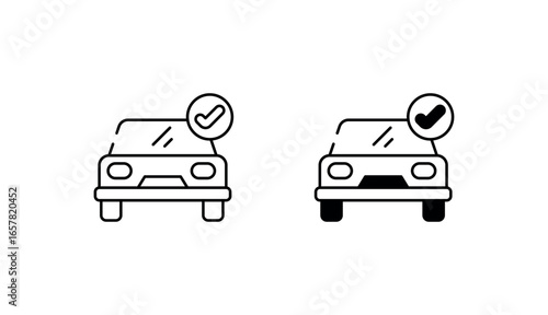 Car specifcation icon design with white background stock illustration