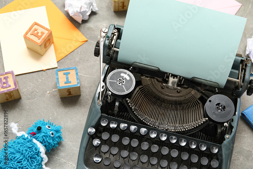 Vintage typewriter and toys...