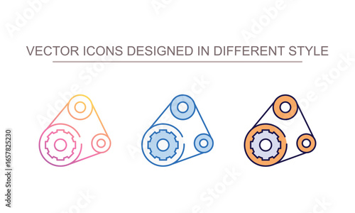 Timing belt icon design with white background stock illustration