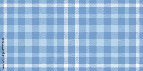 Thin texture textile fabric, anniversary tartan background vector. Relief check pattern seamless plaid in blue and light colors.