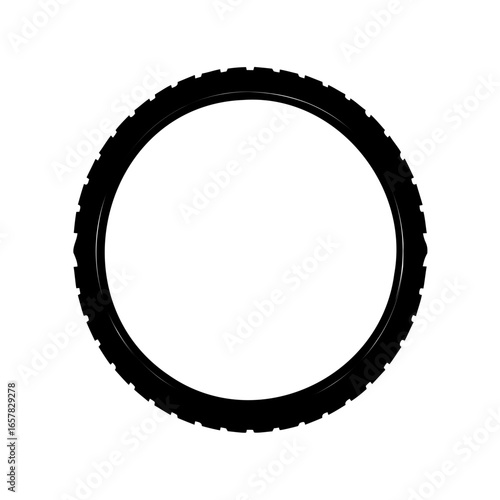 High contrast black bicycle or motorcycle tire tread vector graphic design