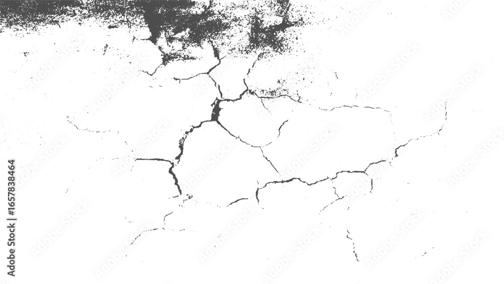 Naklejka premium grunge crack texture. Overlay vector illustration over any design. Grunge Urban Different distressed black grain texture. Distress overlay vector textures vector design on transparent background.