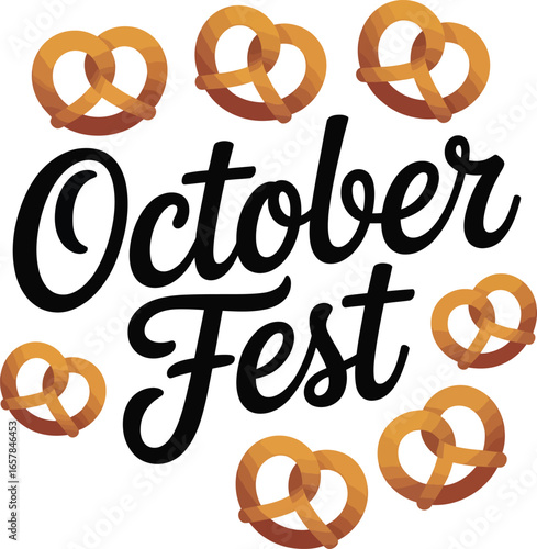 October Fest Typography with Pretzels baked goods