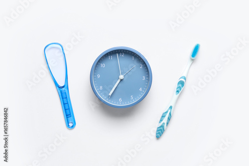Alarm clock and toothbrush ...