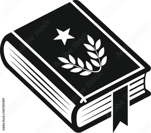 Stylized book with a bookmark perfect for educational or literary themes