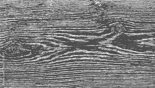 The background is comprised of a dark wooden grunge texture of black and white. Abstract illustration texture of cracks, chips, dot isolated on transparent background.