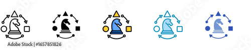 Adaptive Strategy  Icon Set Multiple Style Collection