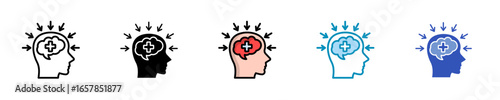 Mental Toughness  Icon Set Multiple Style Collection