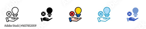 Learning Failure  Icon Set Multiple Style Collection
