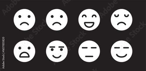 mixed emoji face expression set . Emoji faces collection. Emoji faces collection
