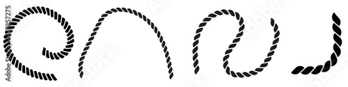 Rope icon vector set. cable illustration sign collection. Frame symbol or logo. knot  mark.
