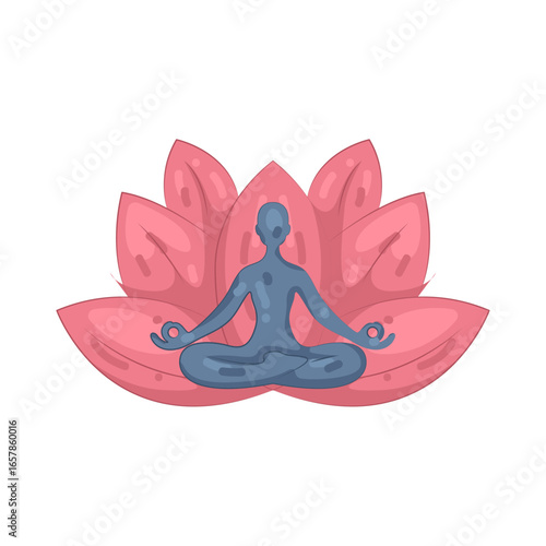 Illustration of Yoga Lotus Pose