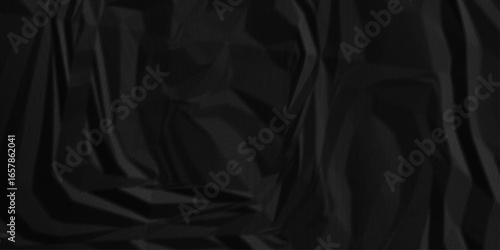 Black paper design elements isolated background close up..
