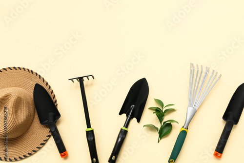 Straw hat and gardening too...