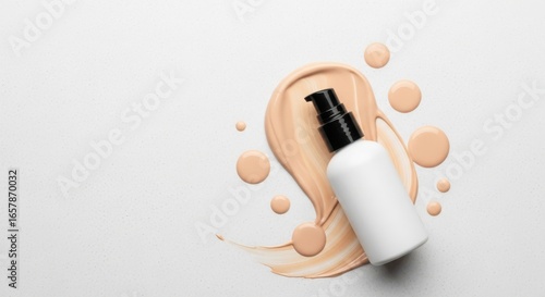 Liquid Foundation Dispenser with Makeup Swirl and Drops