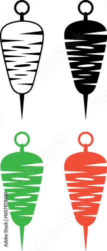 Shawarma kebab doner grill food meat vector illustration vector file