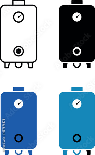 Water heater boiler illustration set vector graphic vector file
