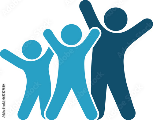 Growth development people success family team icon vector vector file
