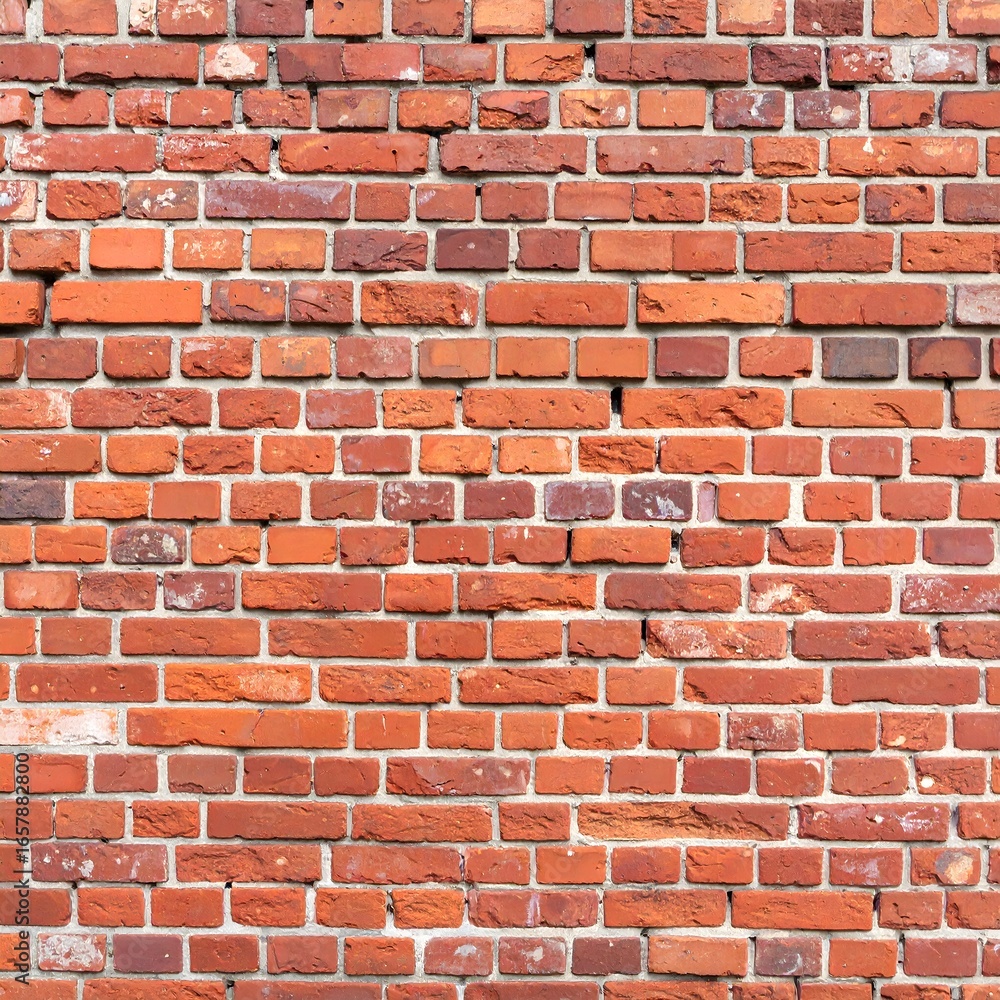 Obraz premium Old red brick wall texture with weathered paint