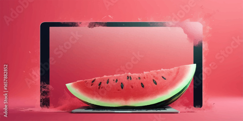 Ripe and juicy watermelon fruit slices, isolated on a white background, capture the essence of a fresh summer snack