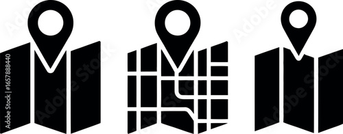 Location map pin icon find destination gps navigation vector file