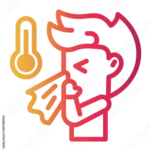 flu Line Gradient Icon
